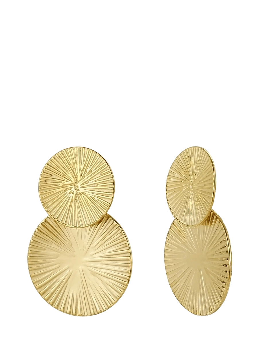 Bud To Rose - Sorrento Earring White/Gold - silmatorkavad kõrvarõngad - gold - 1