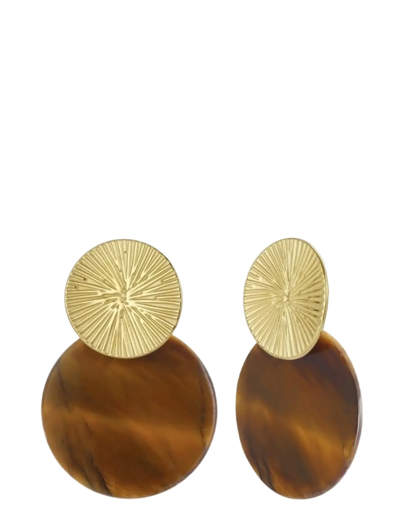 Bud To Rose Sorrento Earring Brown/Gold - Schmuck - GOLD / gold