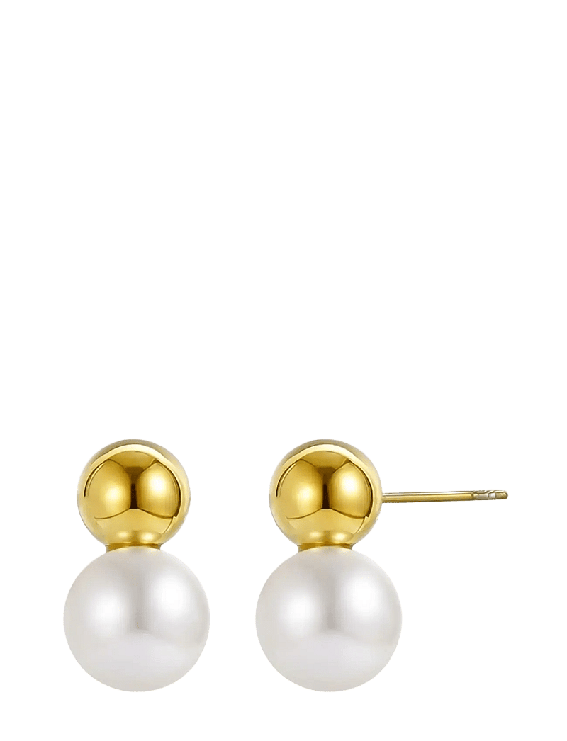 Bud to rose - Maya Pearl Earring Gold - pärlitega kõrvarõngad - gold - 1