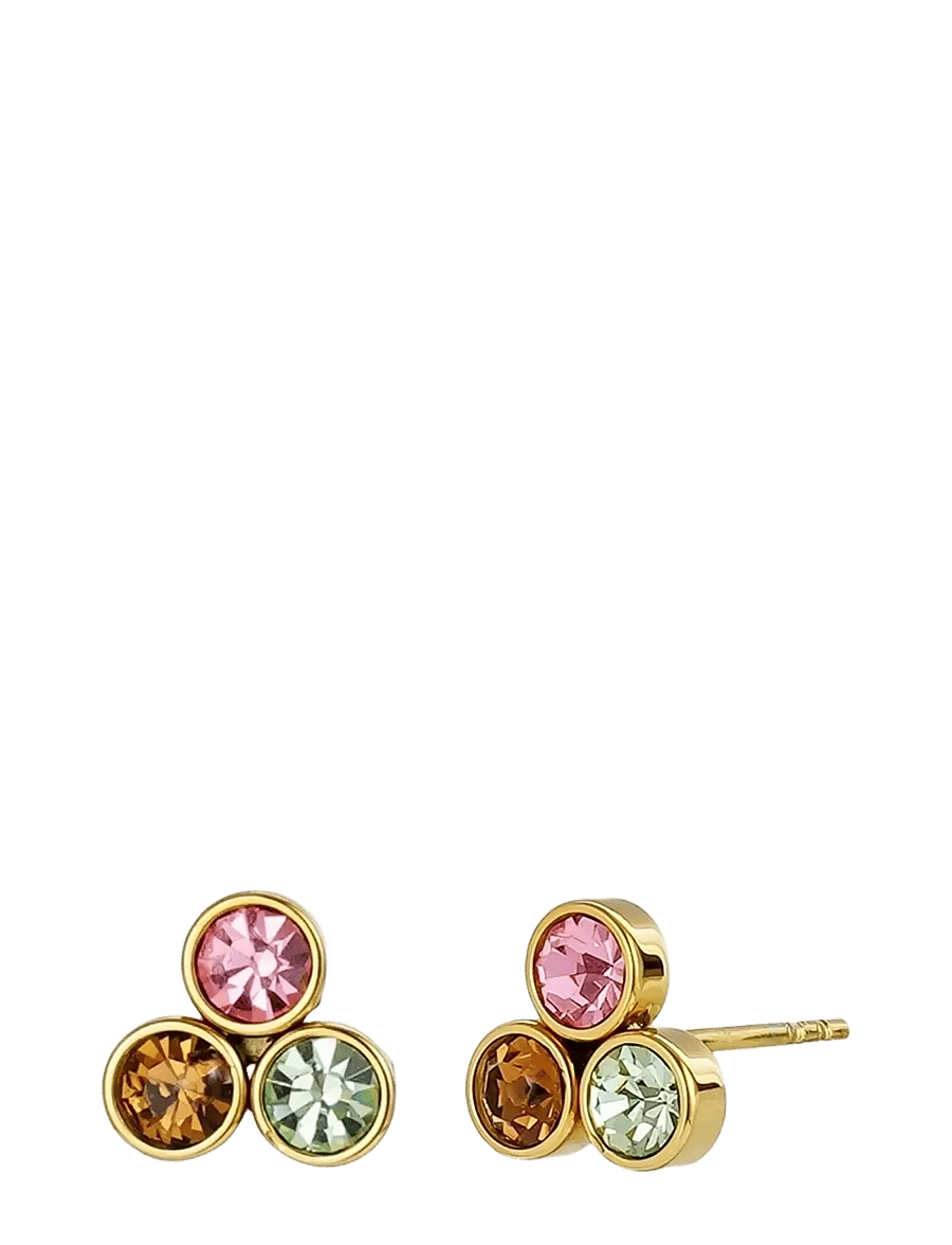 Bud To Rose - Lima Trio Earring Mix/Gold - Ørestikker - gold - 1