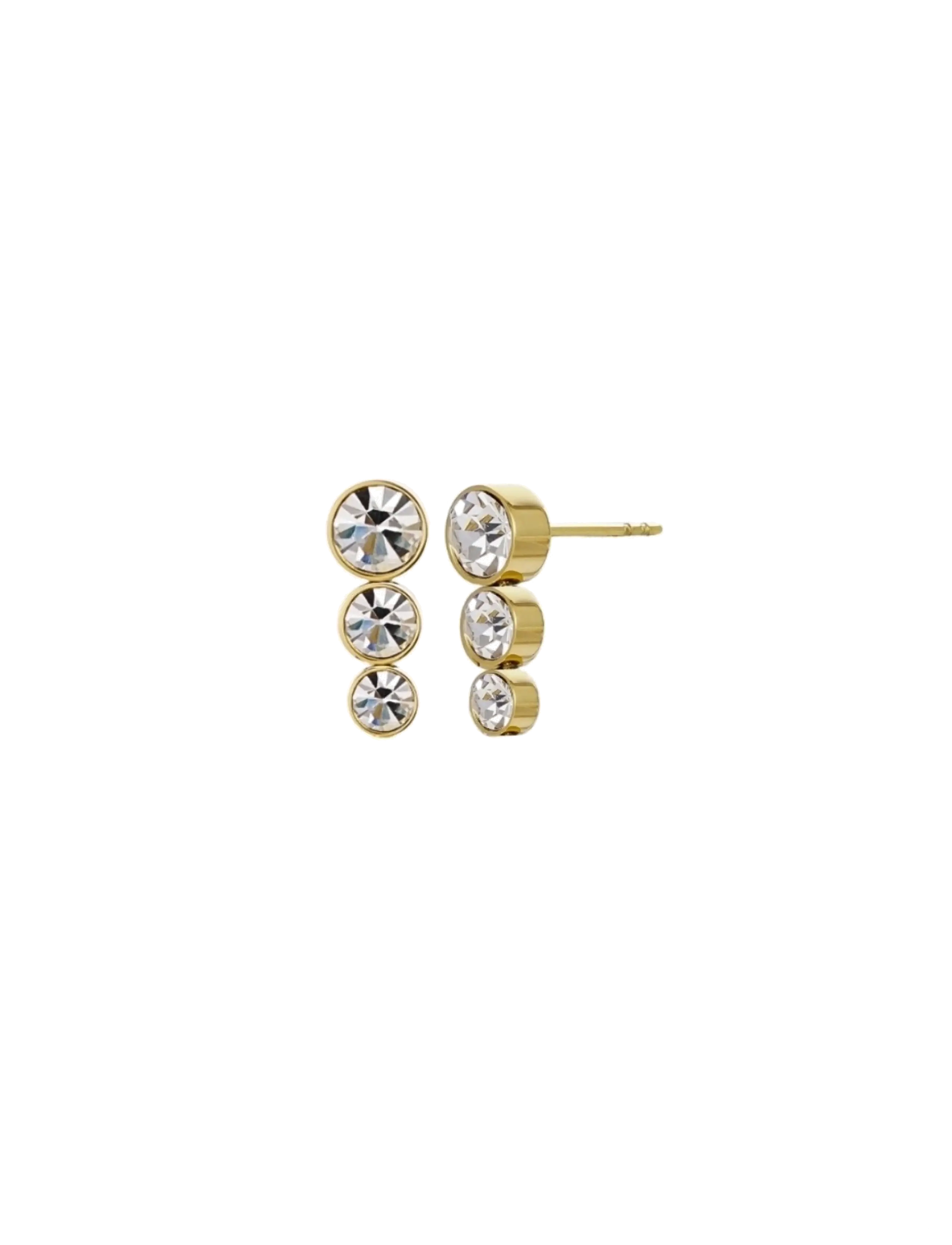 Bud To Rose Lima Earring Clear/Gold - Dla niej - GOLD / multi