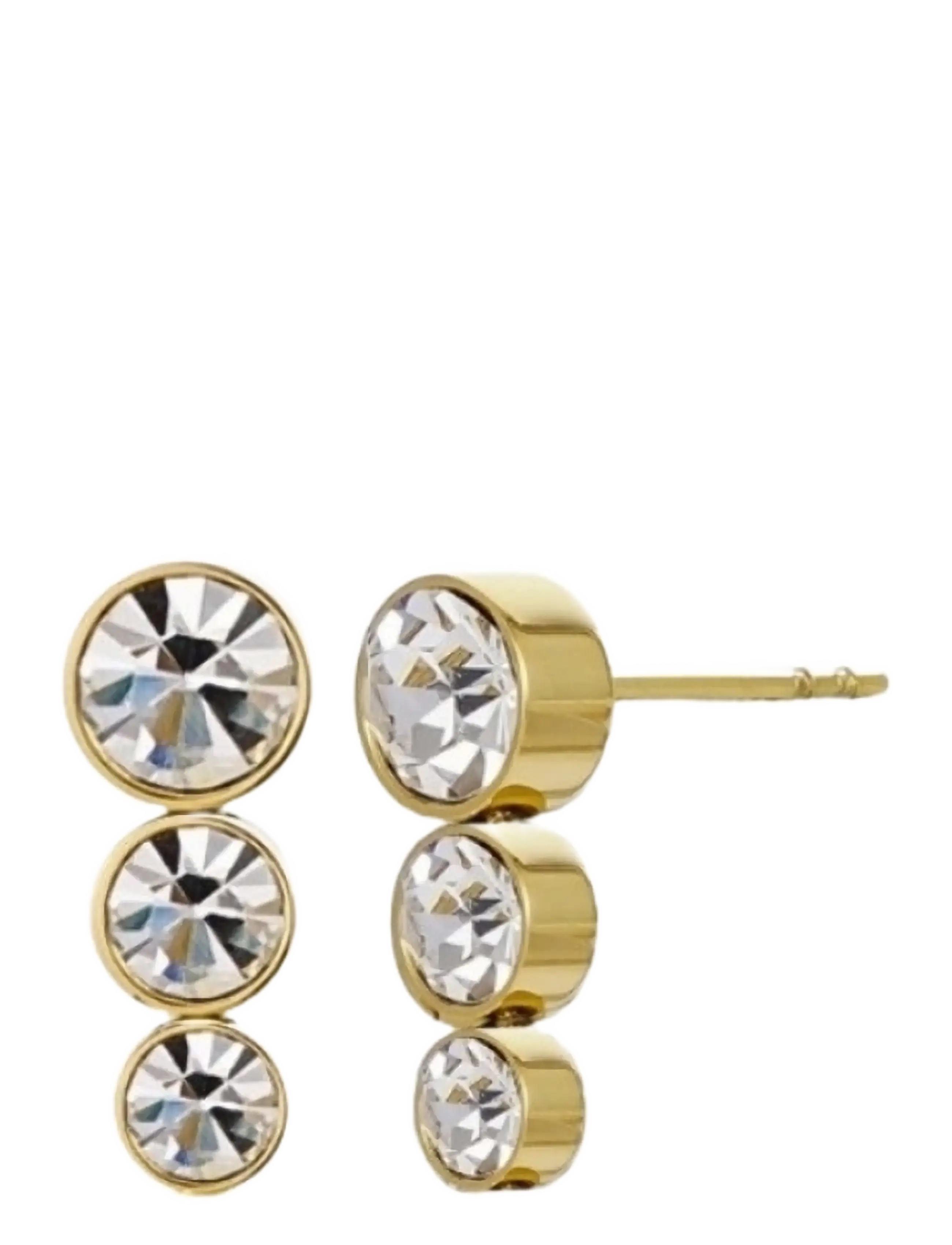 Bud to rose Lima Earring Clear/Gold - Festtøj - GOLD / multi
