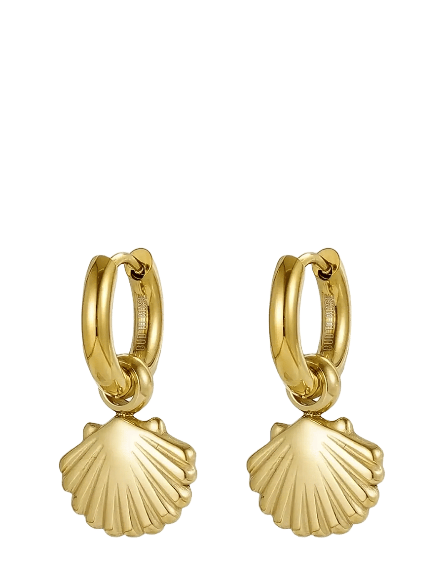 Bud To Rose - Shell Hoop Gold - ohrhänger - gold - 1