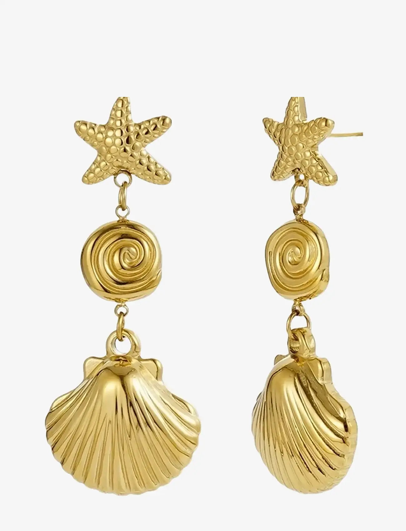 Bud to rose - Seaside Earring Gold - ohrhänger - gold - 1