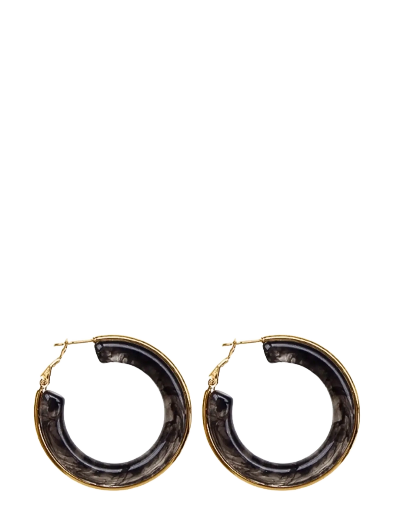 Bud to rose Halo Resin Earring Black - Special Occasions - BLACK / black