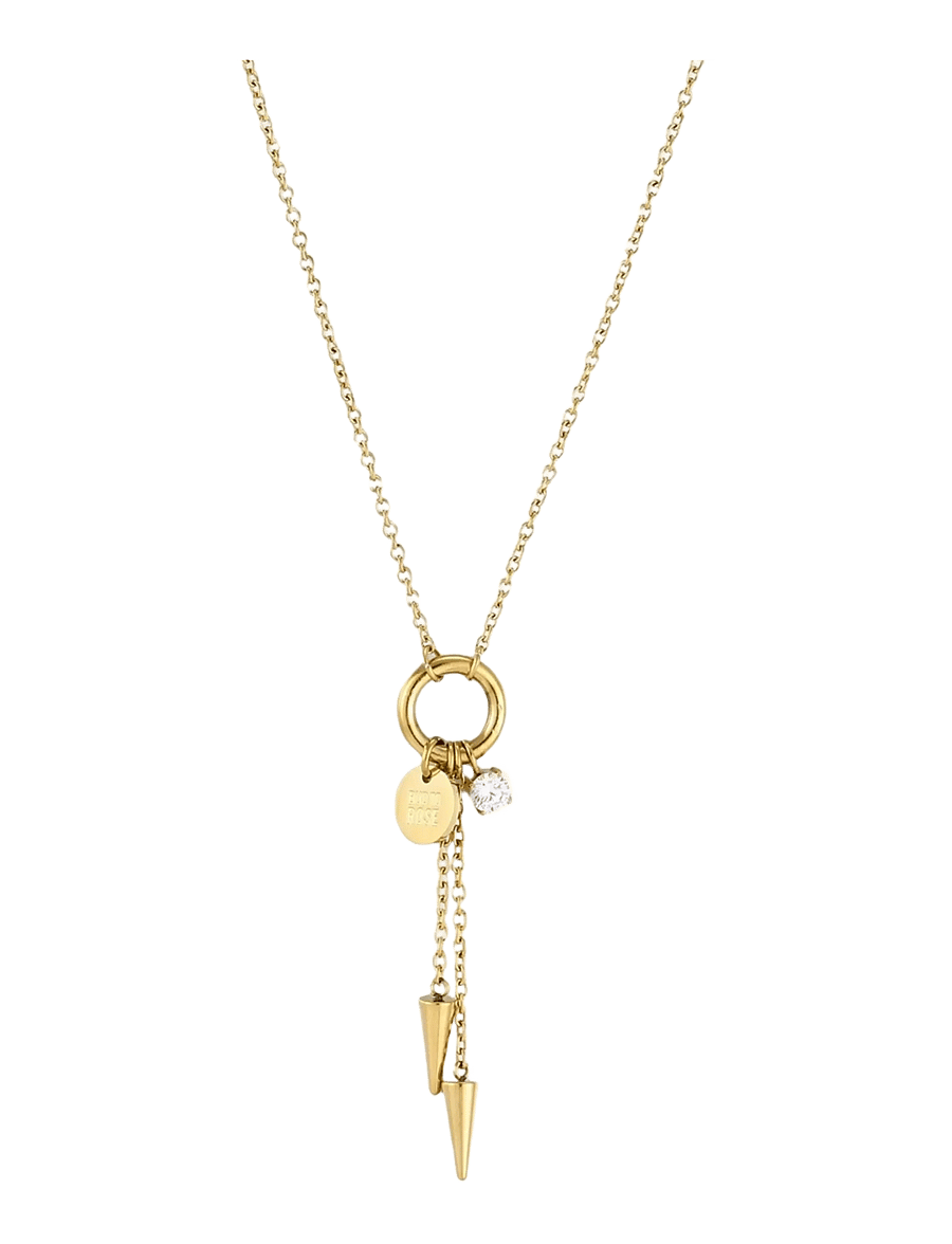 Bud To Rose - Spike Short Necklace Gold - halsketten - gold - 0