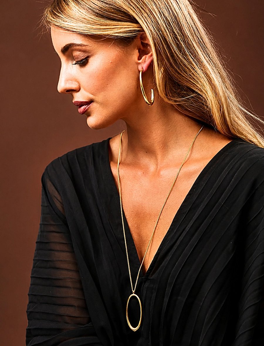 Bud To Rose - Olivia Necklace Gold - statement halskæder - gold - 0