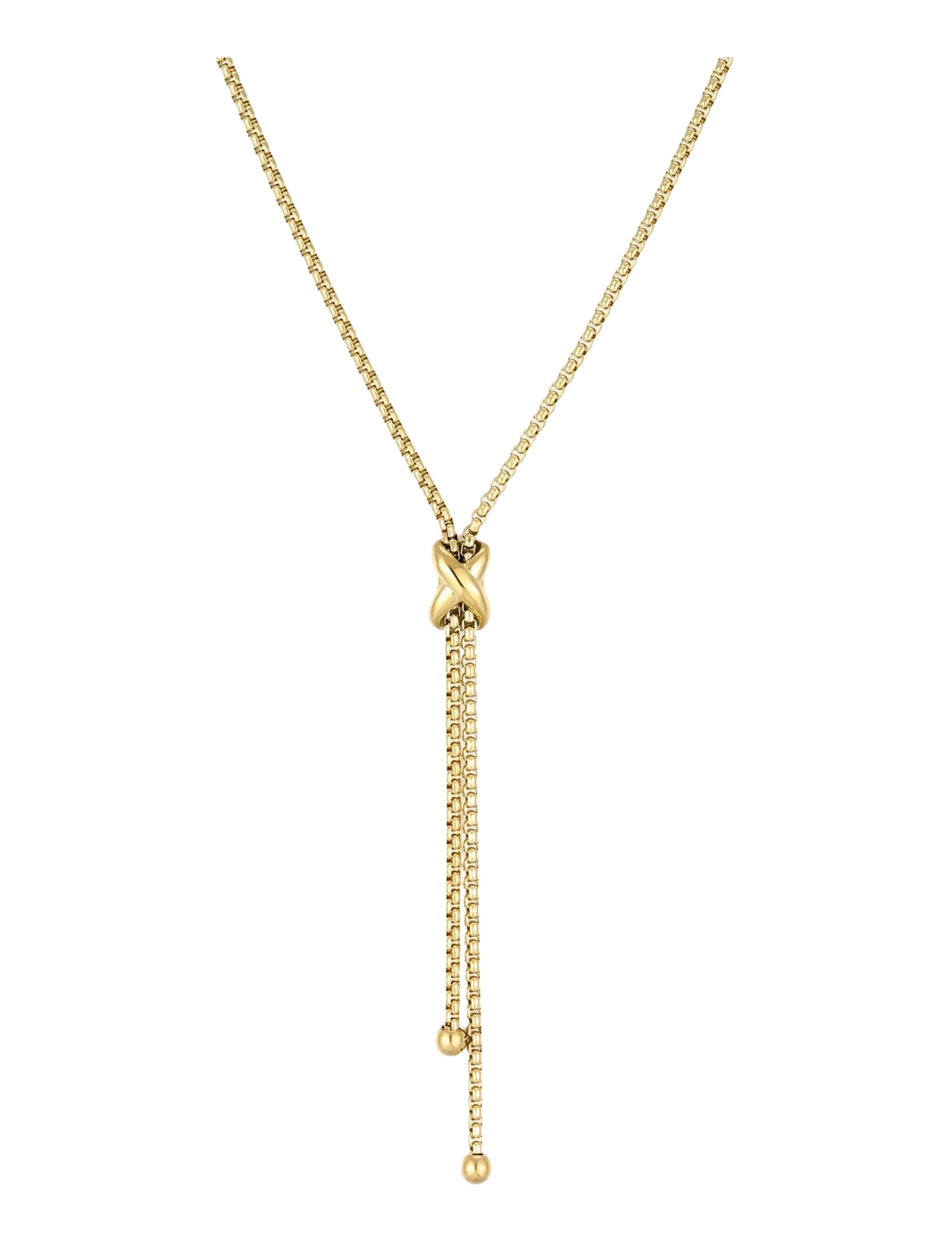 Bud To Rose Cross Necklace Gold - Julegaver til kvinder - GOLD / gold