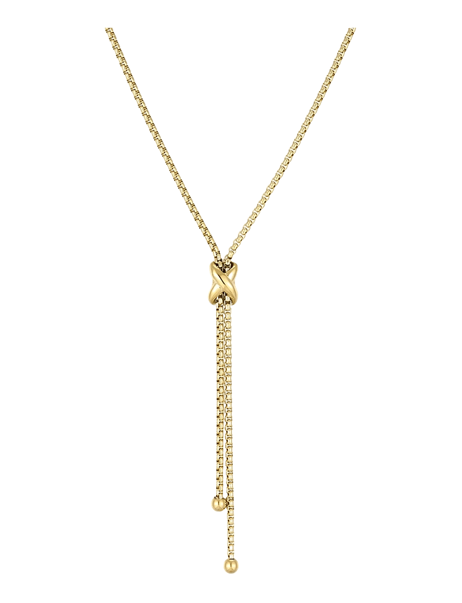 Bud To Rose - Cross Necklace Gold - statement halskæder - gold - 1
