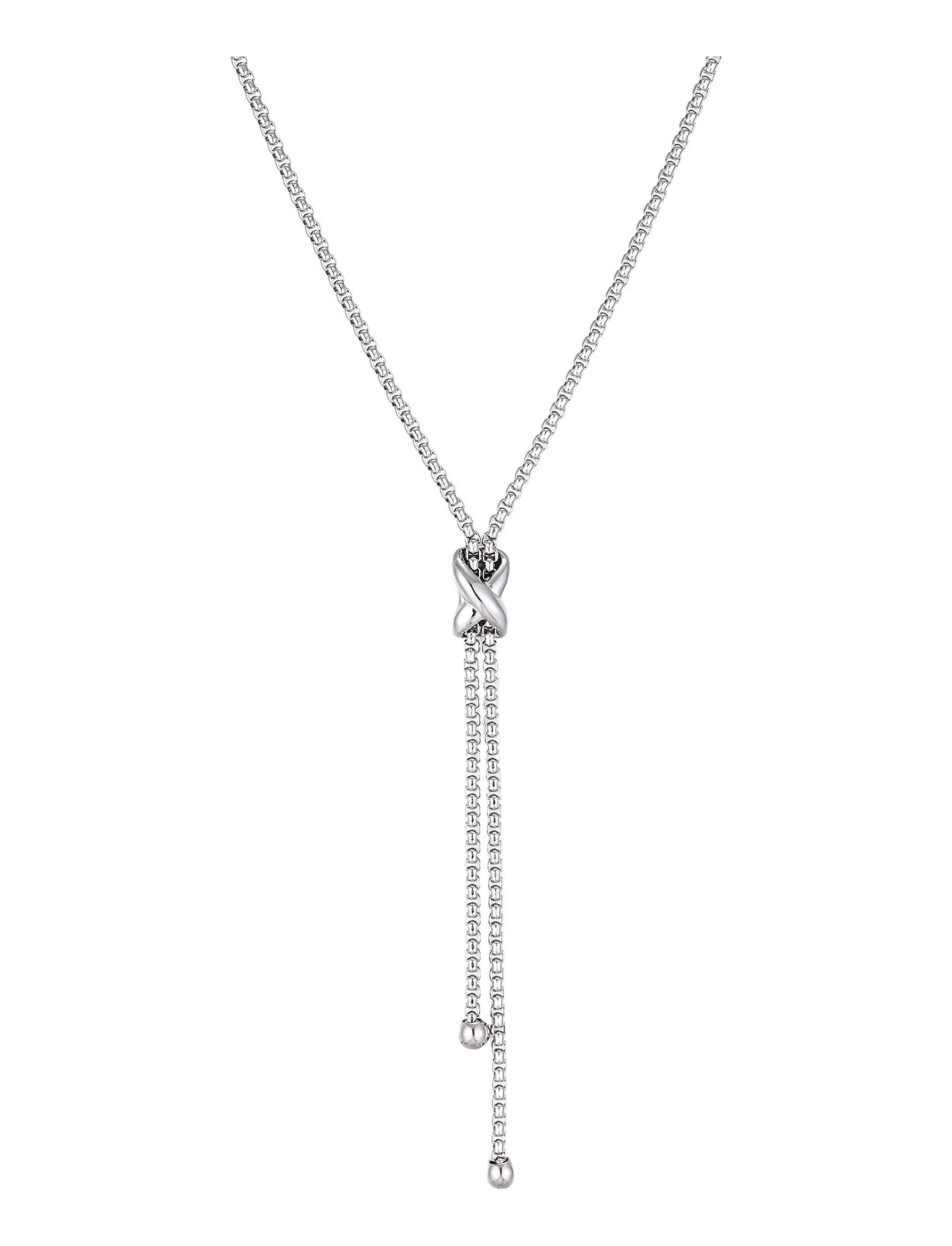 Bud To Rose Cross Necklace Silver - Bud To Rose - SILVER / silver