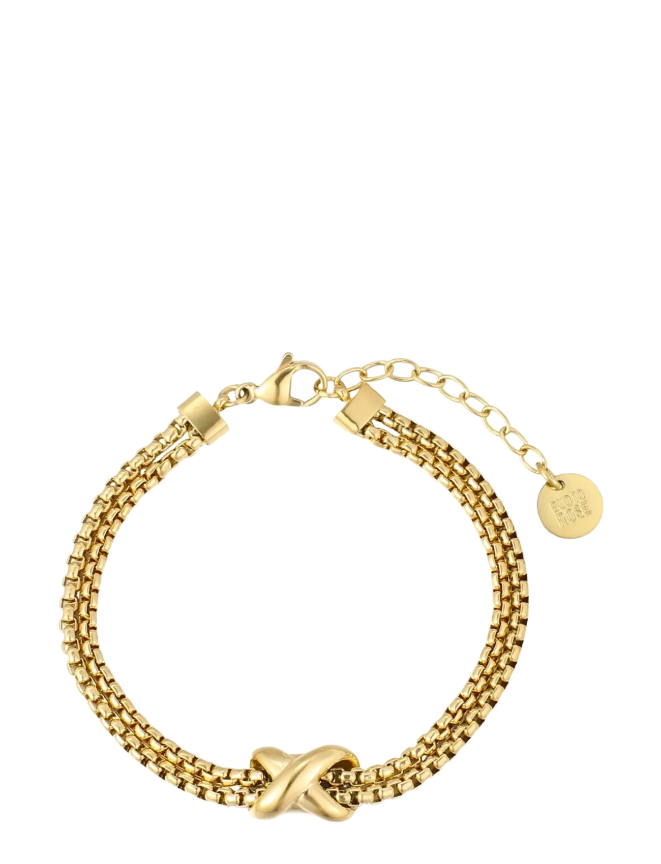 Bud To Rose Cross Bracelet Gold - Armband - GOLD / gold