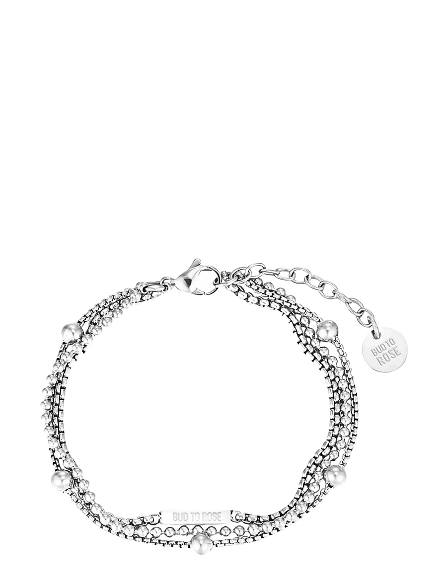 Bud To Rose - Sacramento 3-Row Bracelet Gold - kedjearmband - silver - 1