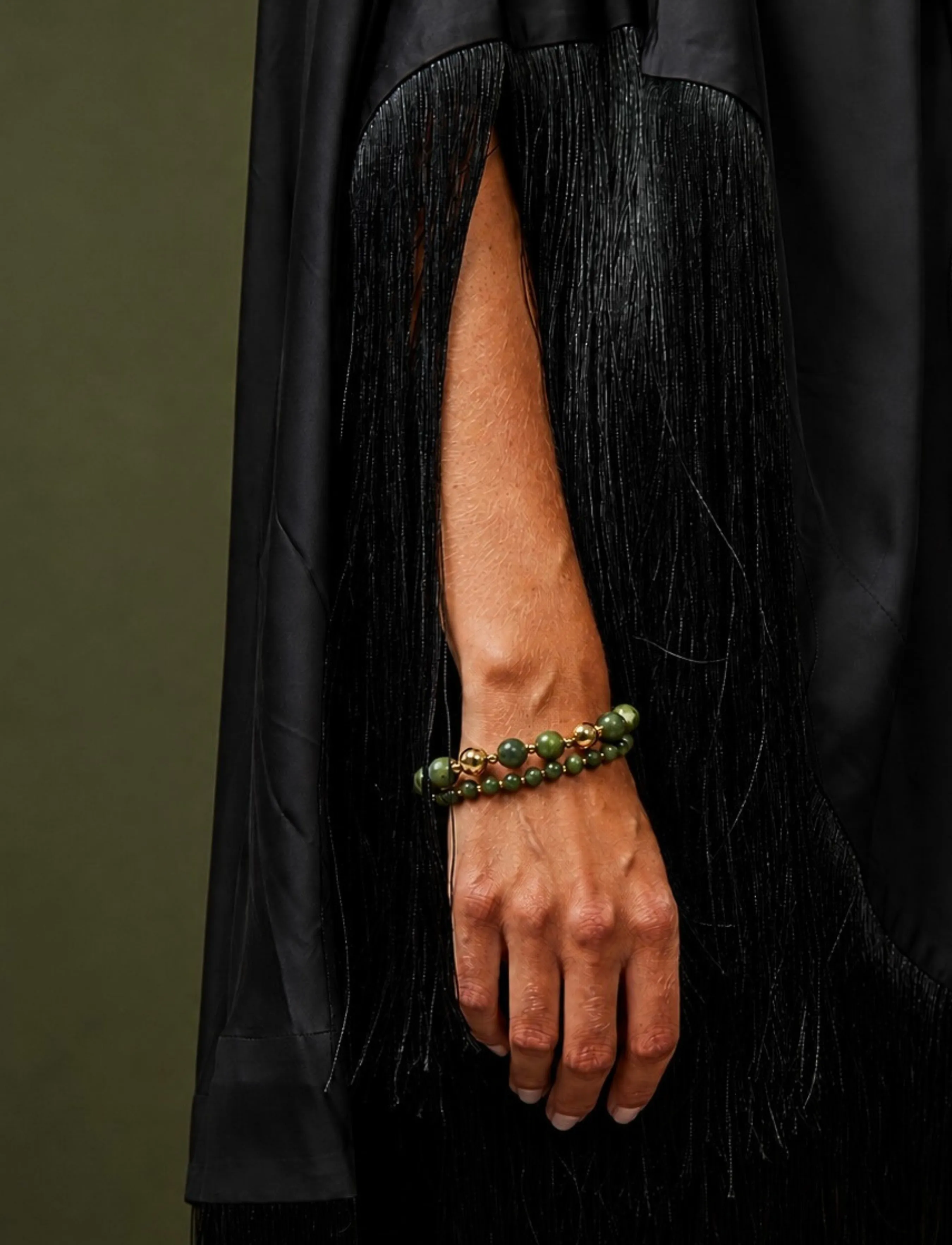 Bud To Rose Beverly Bracelet Green/Gold, One Size, Bracelets, Grün - Pearl Frauen