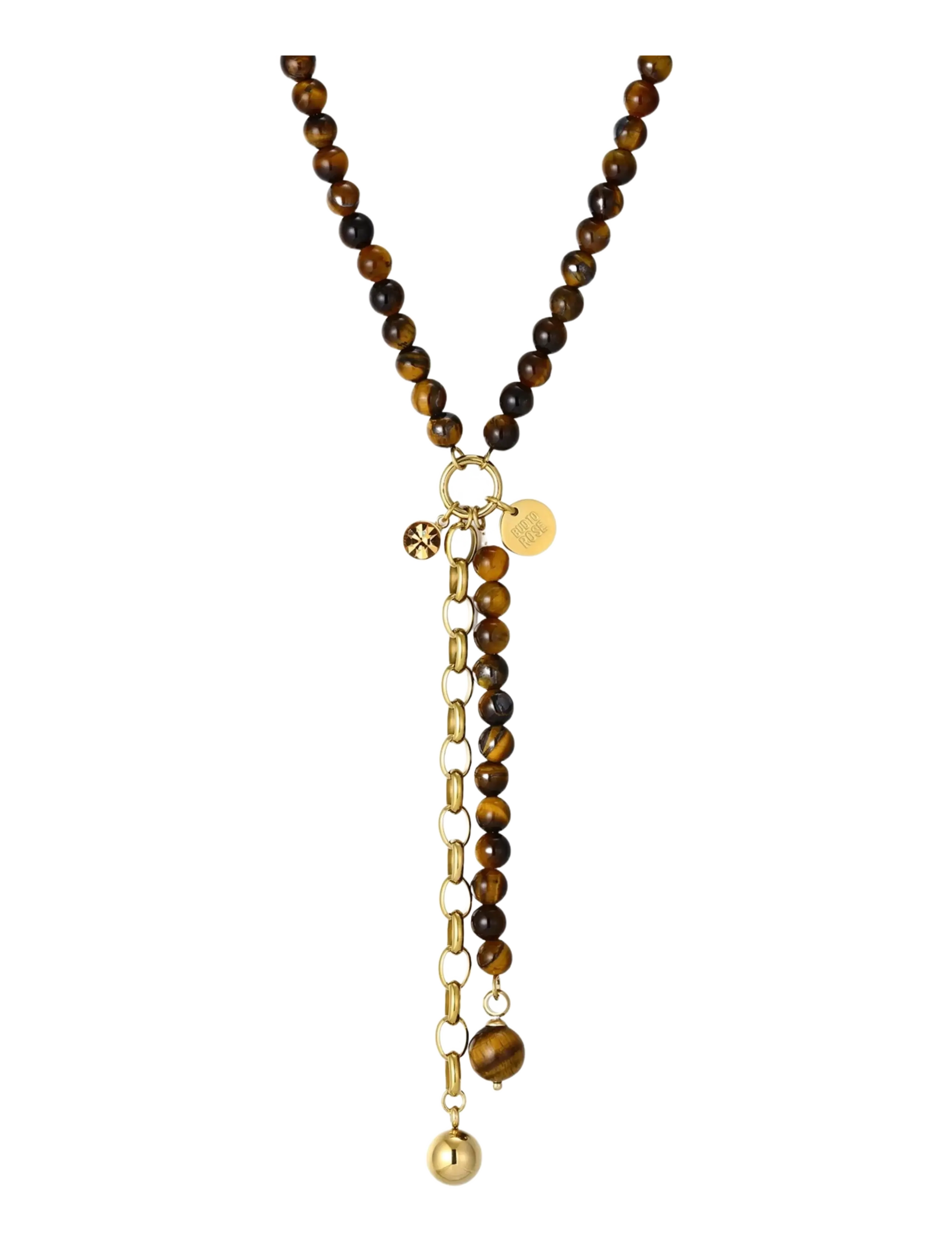 Bud To Rose Beverly Icon Necklace Brown/Gold - Statement-halskjeder - GOLD / gold