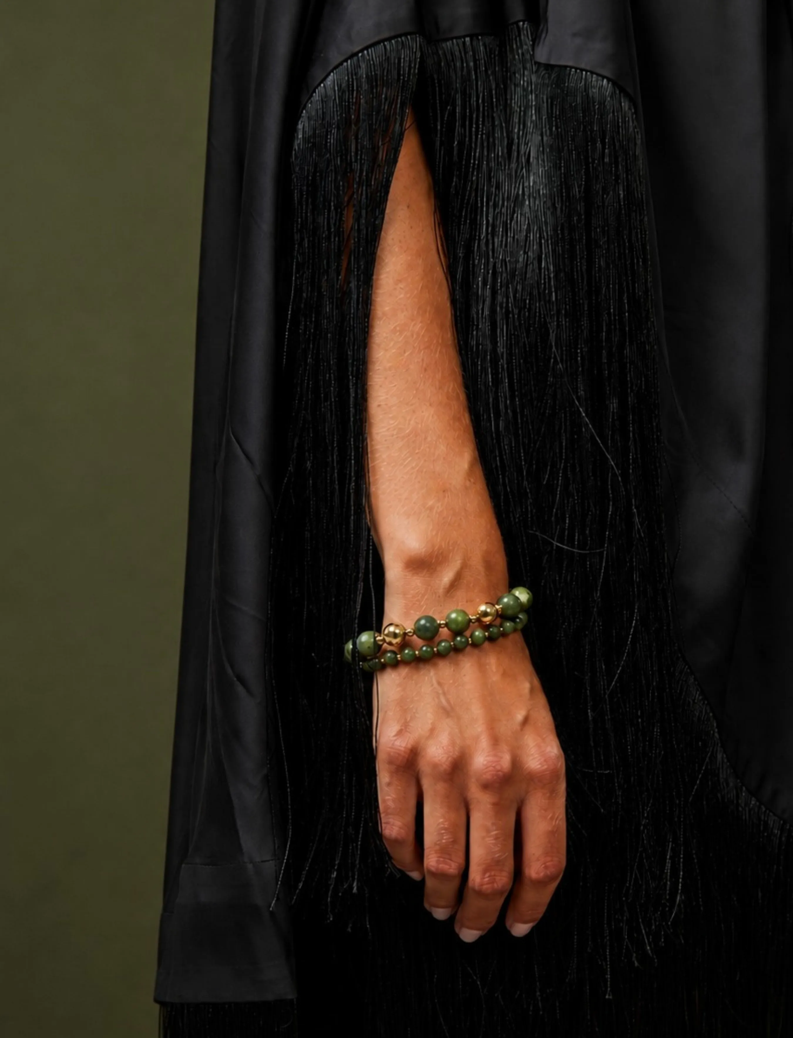 Bud To Rose Kelly Bracelet Green/Gold, One Size, Bracelets, Gold - Pearl Frauen