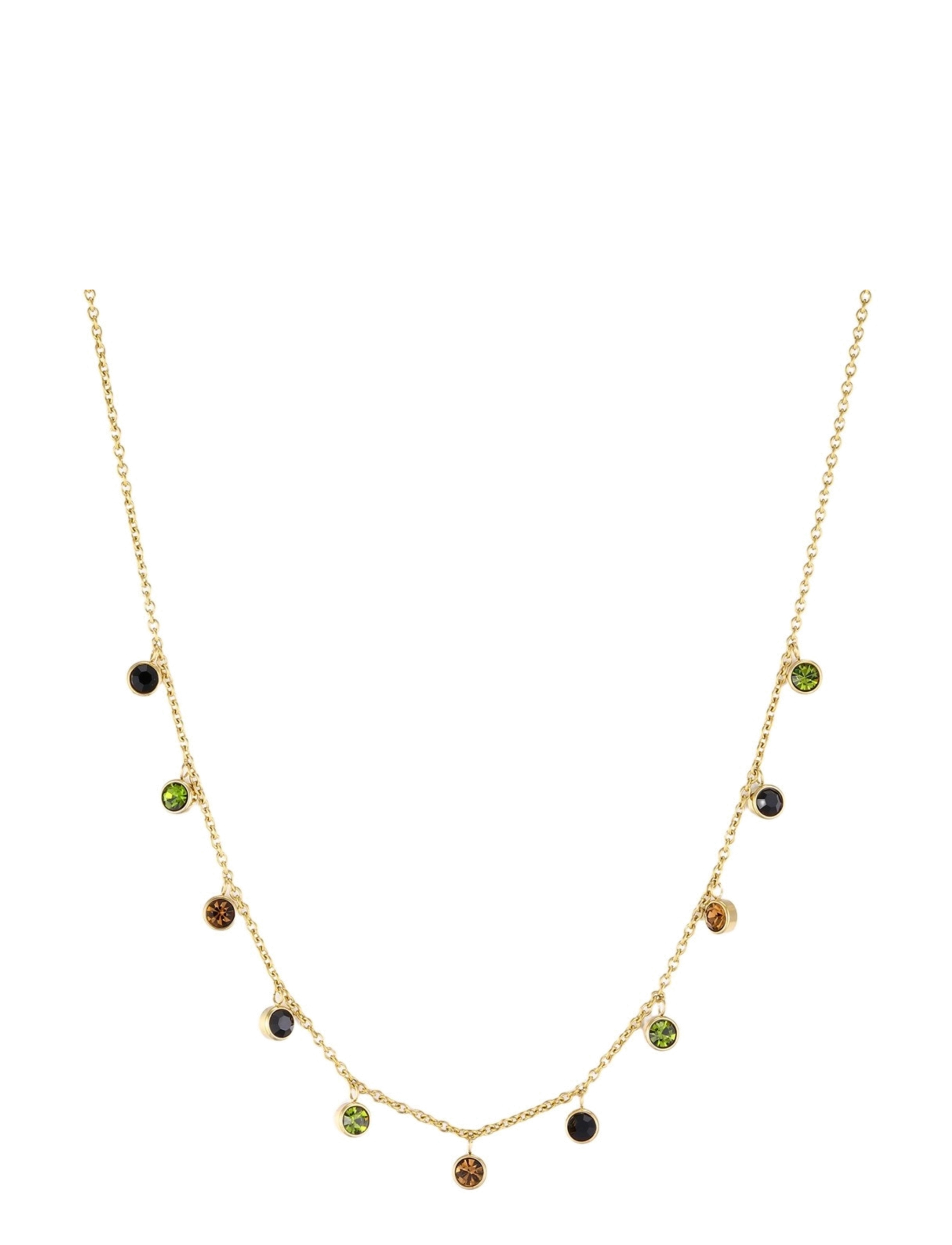 Bud To Rose Lima Charm Necklace Green/Black/Gold - Bud To Rose - GOLD / gold