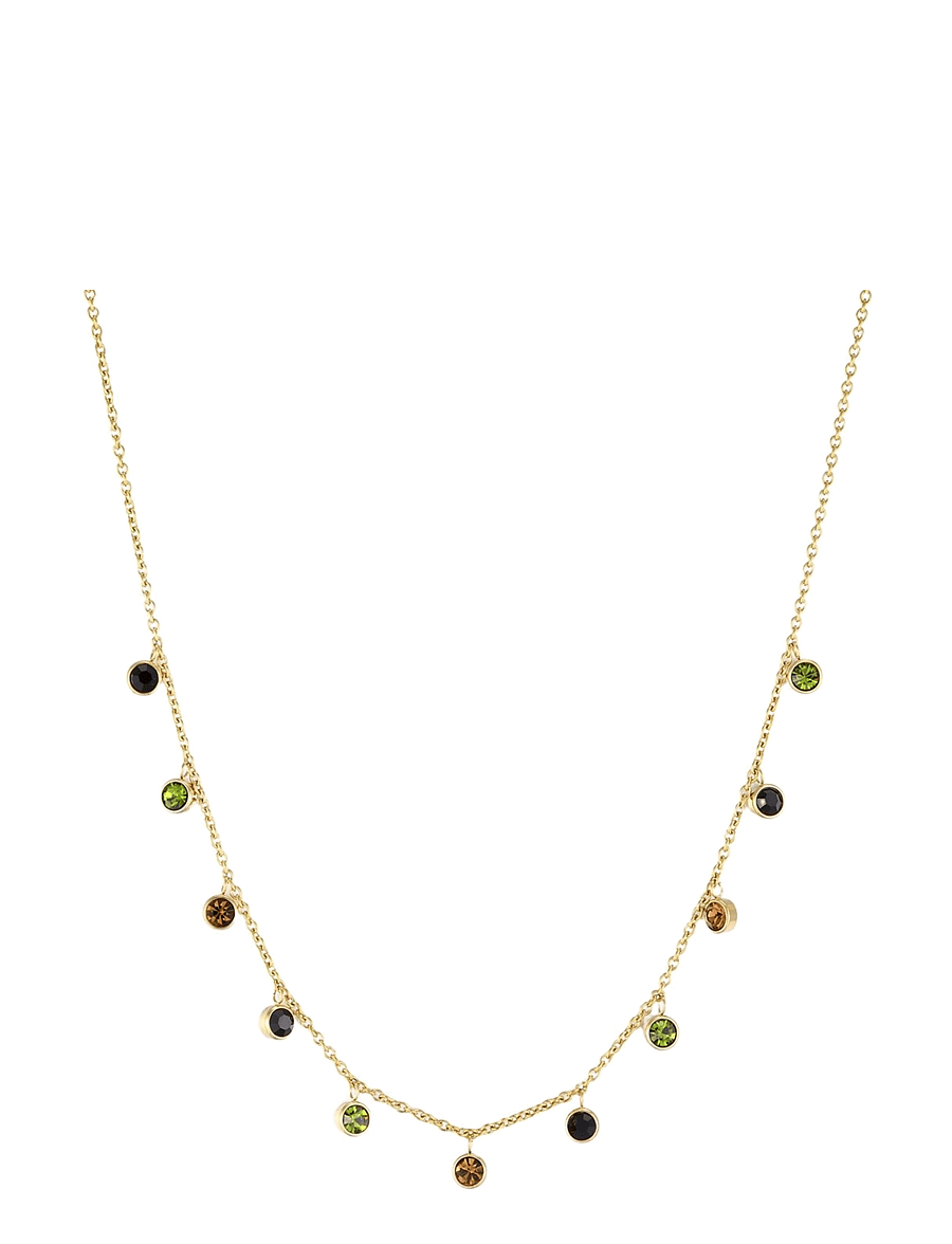 Bud To Rose - Lima Charm Necklace Green/Black/Gold - halsband med hänge - gold - 1