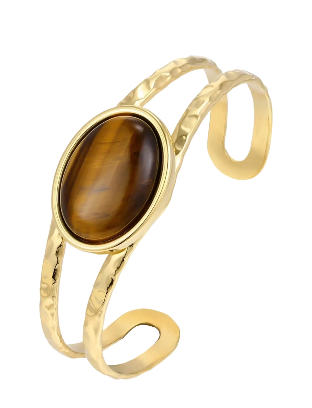 Bud To Rose Retro Bangle Brown/Gold - Armband - GOLD / gold