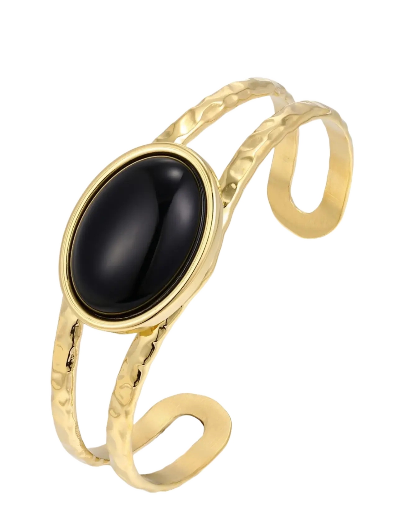 Bud To Rose Retro Bangle Black/Gold - Armband - GOLD / gold
