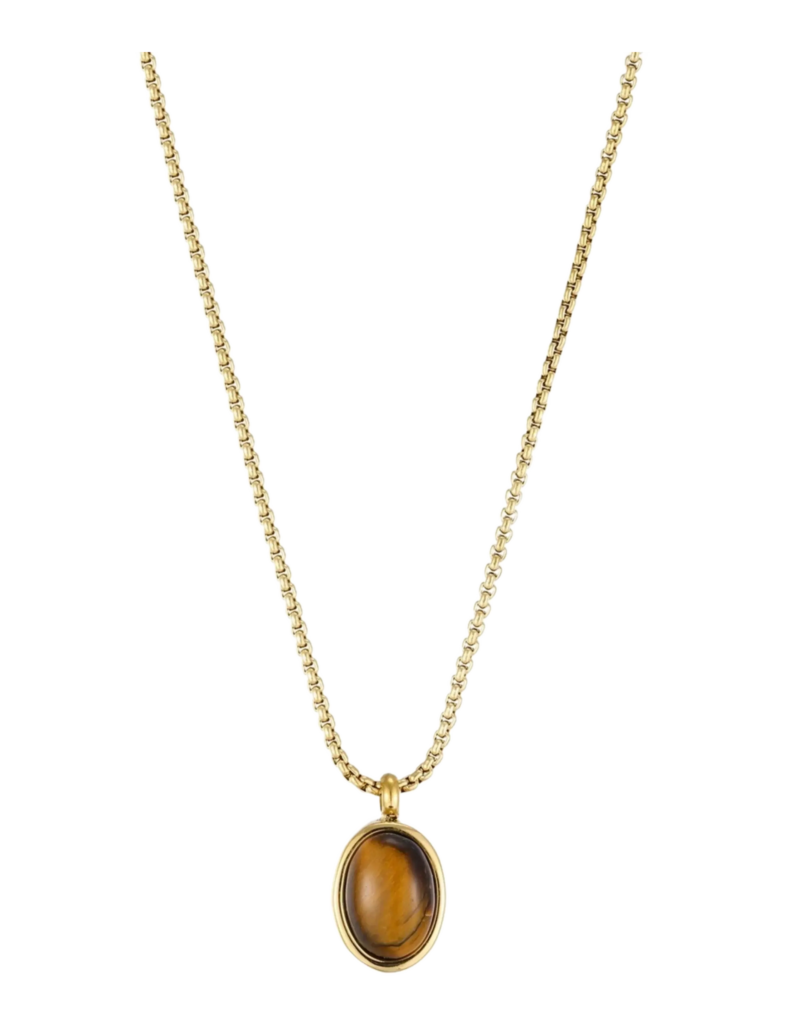Bud To Rose Retro Necklace Brown/Gold - Hochzeitsgäste - GOLD / brown