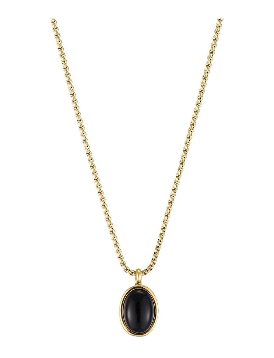 Bud To Rose - Retro Necklace Black/Gold - lenkekjeder - gold - 1