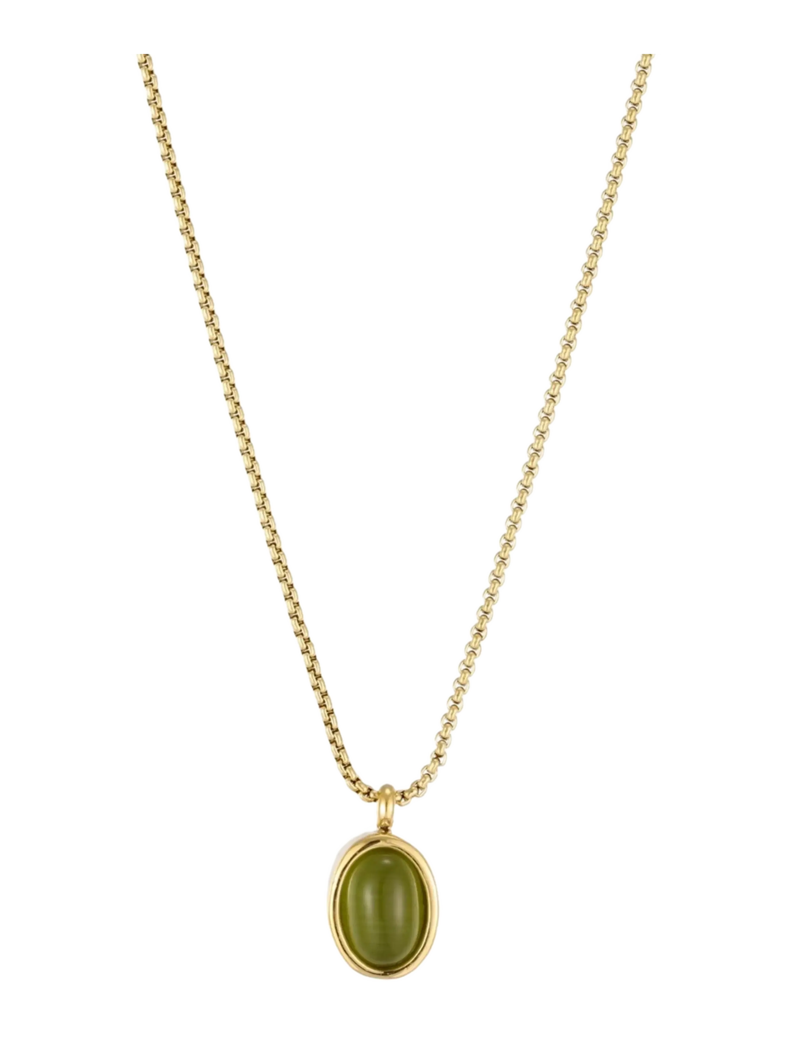 Bud To Rose Retro Necklace Green/Gold - Hochzeitsgäste - GOLD / gold