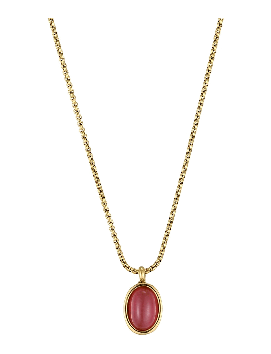 Bud To Rose - Retro Necklace Pink/Gold - grote halskettingen - gold - 1