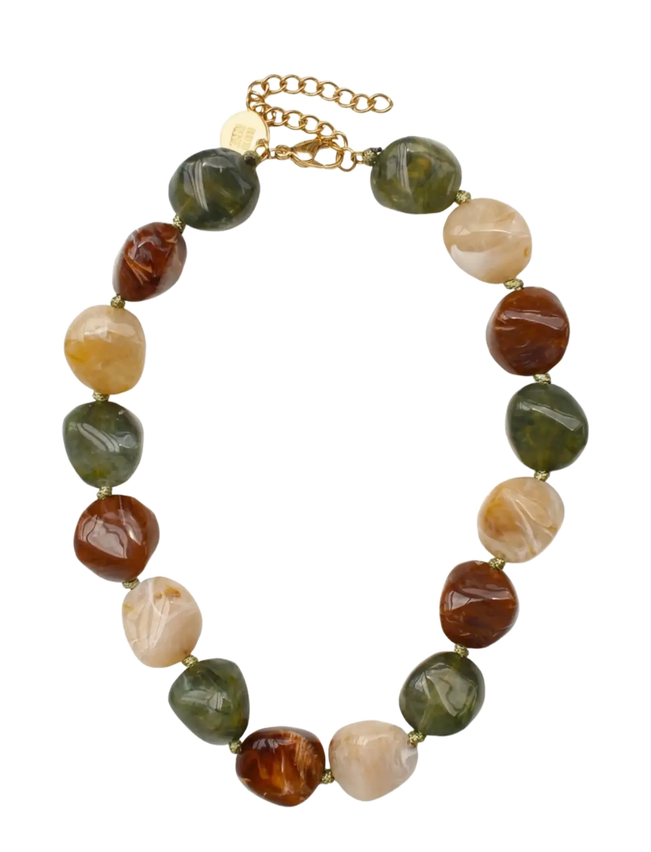 Bud To Rose Vibe Resin Necklace Mix Brown - Hochzeitsgäste - BROWN / brown