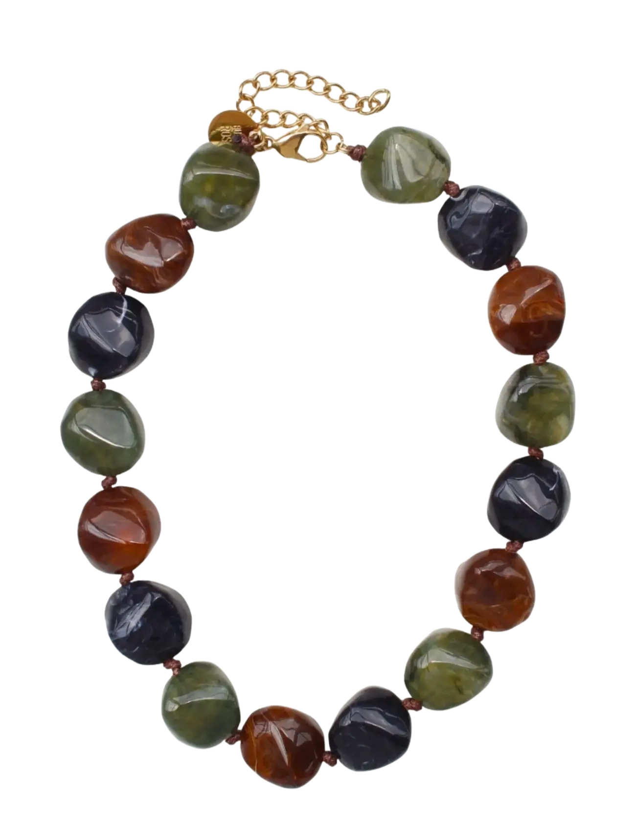 Bud To Rose Vibe Resin Necklace Mix Black - Statement-halskjeder - BLACK / black