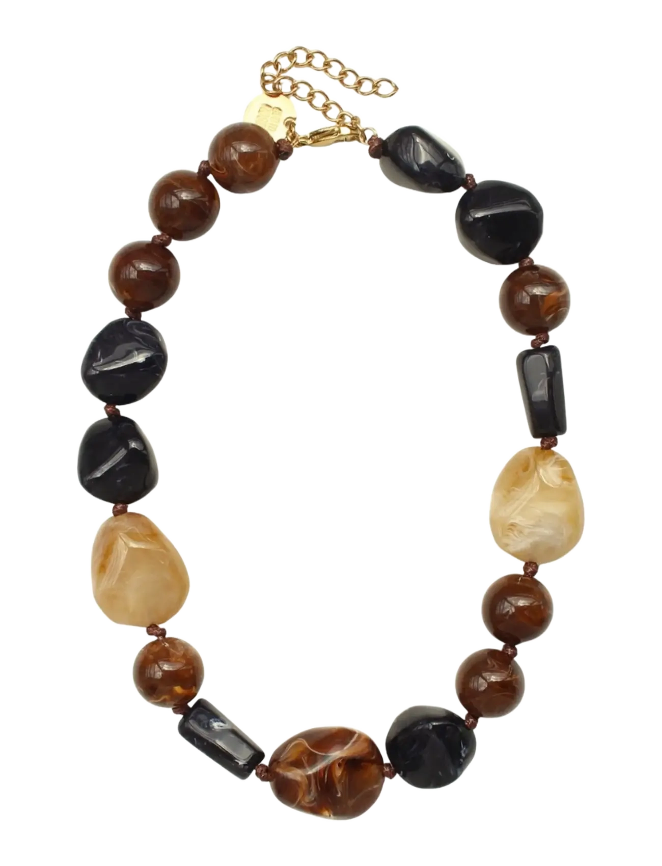 Bud To Rose Molto Resin Necklace Mix Black - Statement-halskjeder - BLACK / black