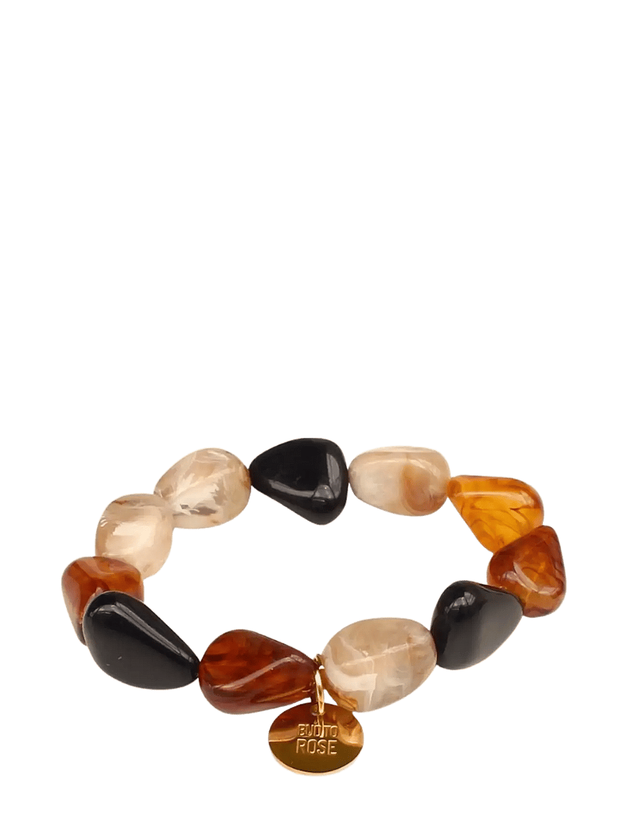 Bud To Rose - Prisma Resin Bracelet Black - armband - black - 1