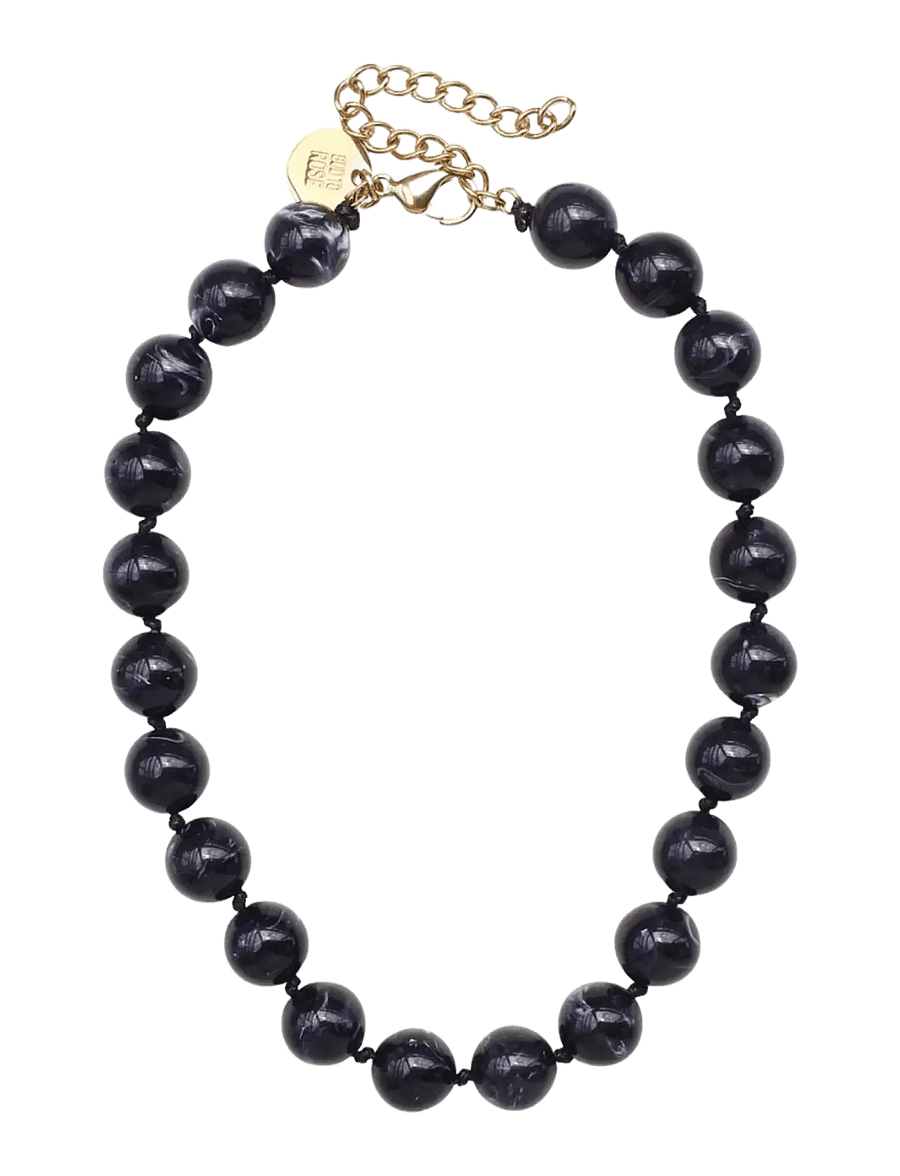 Bud To Rose - Velvet Resin Necklace Mix - statementhalsband - black - 1
