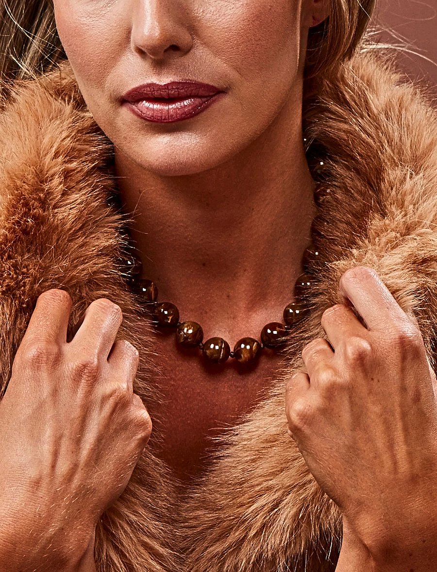 Bud To Rose - Velvet Resin Necklace Mix - statement halskæder - brown - 0