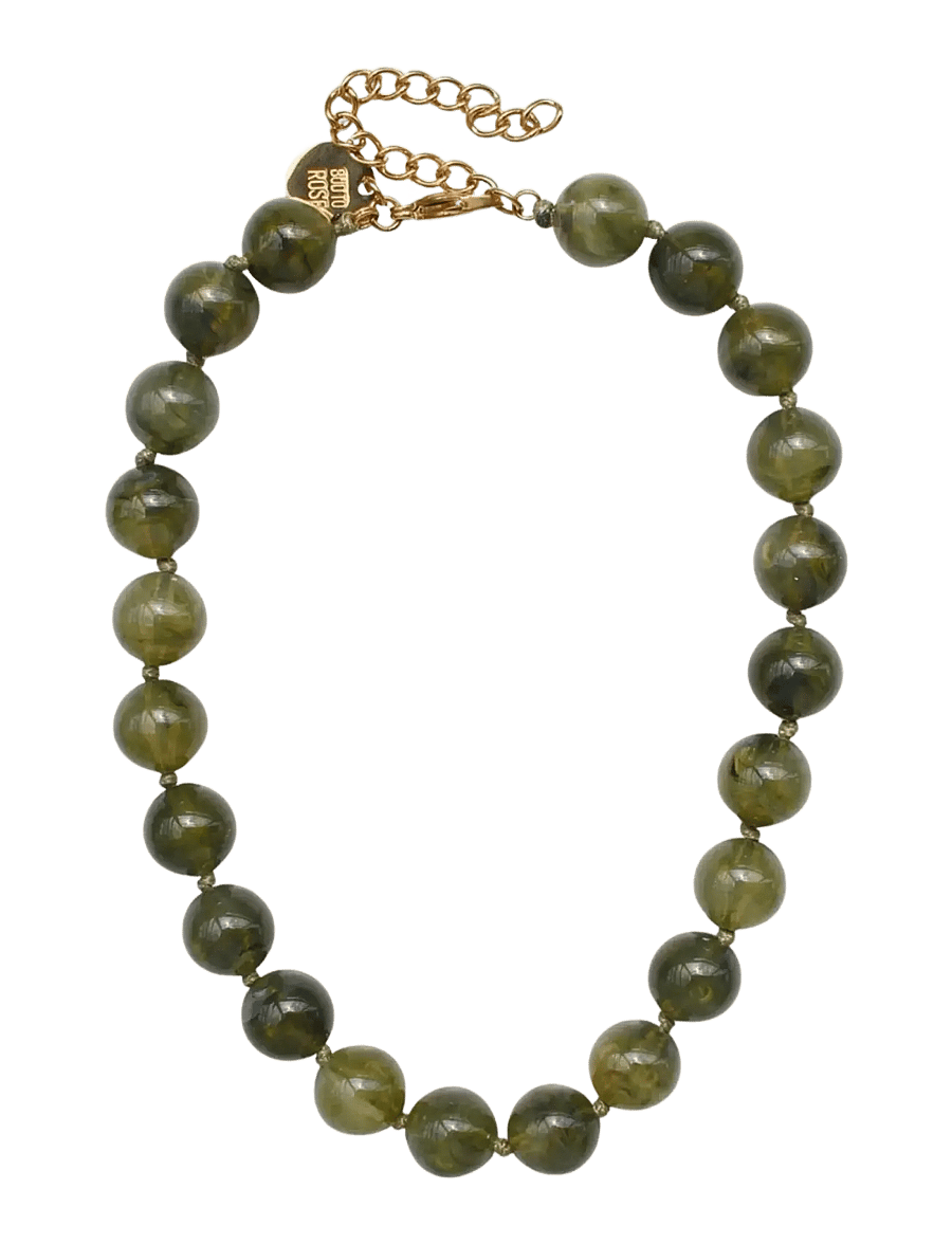 Bud To Rose - Velvet Resin Necklace Mix - statement halskæder - green - 1