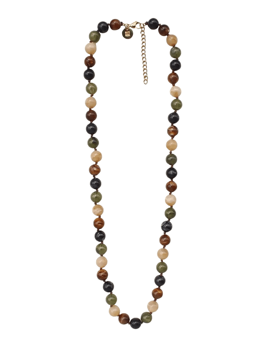 Bud To Rose - Velvet Resin Long Necklace Mix - statement-ketten - mix - 1