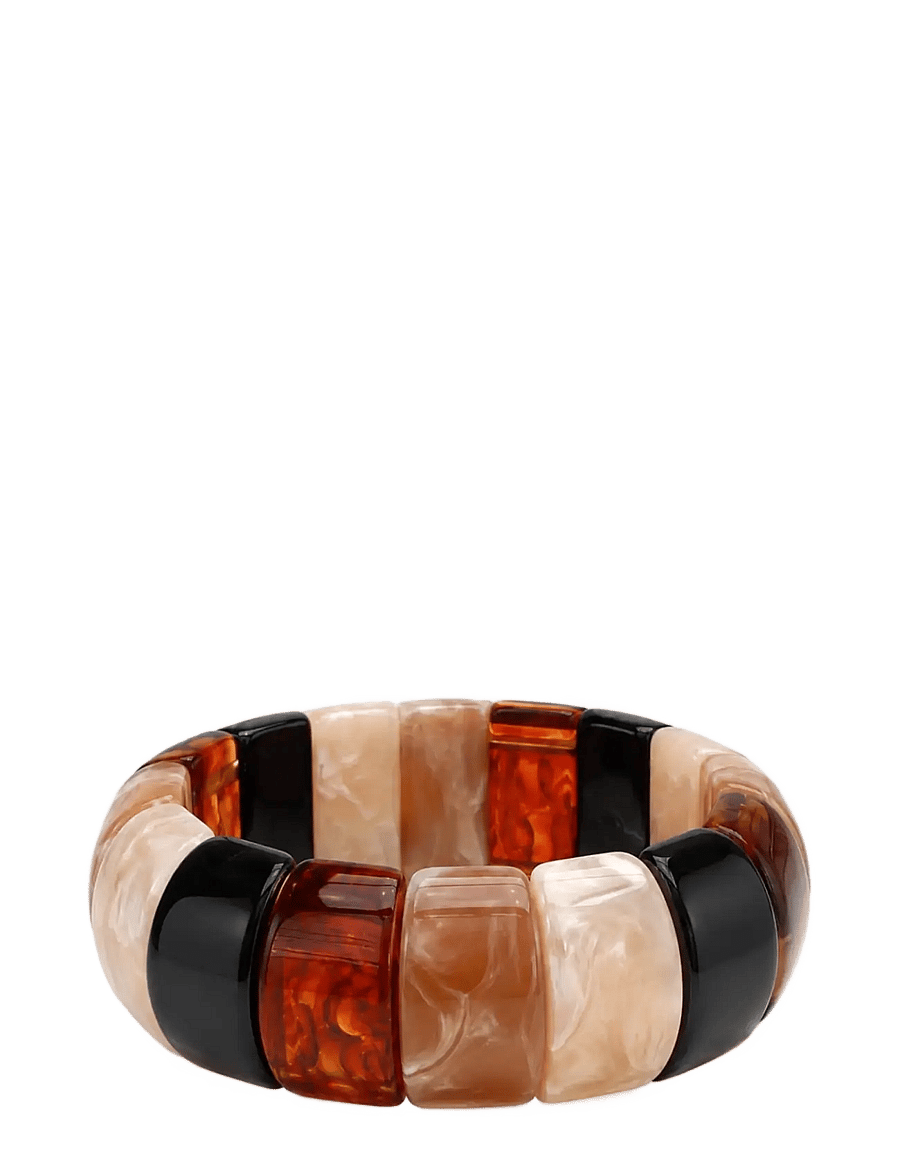 Bud To Rose - Eclipse Resin Bracelet Brown/Black - armband - black - 1