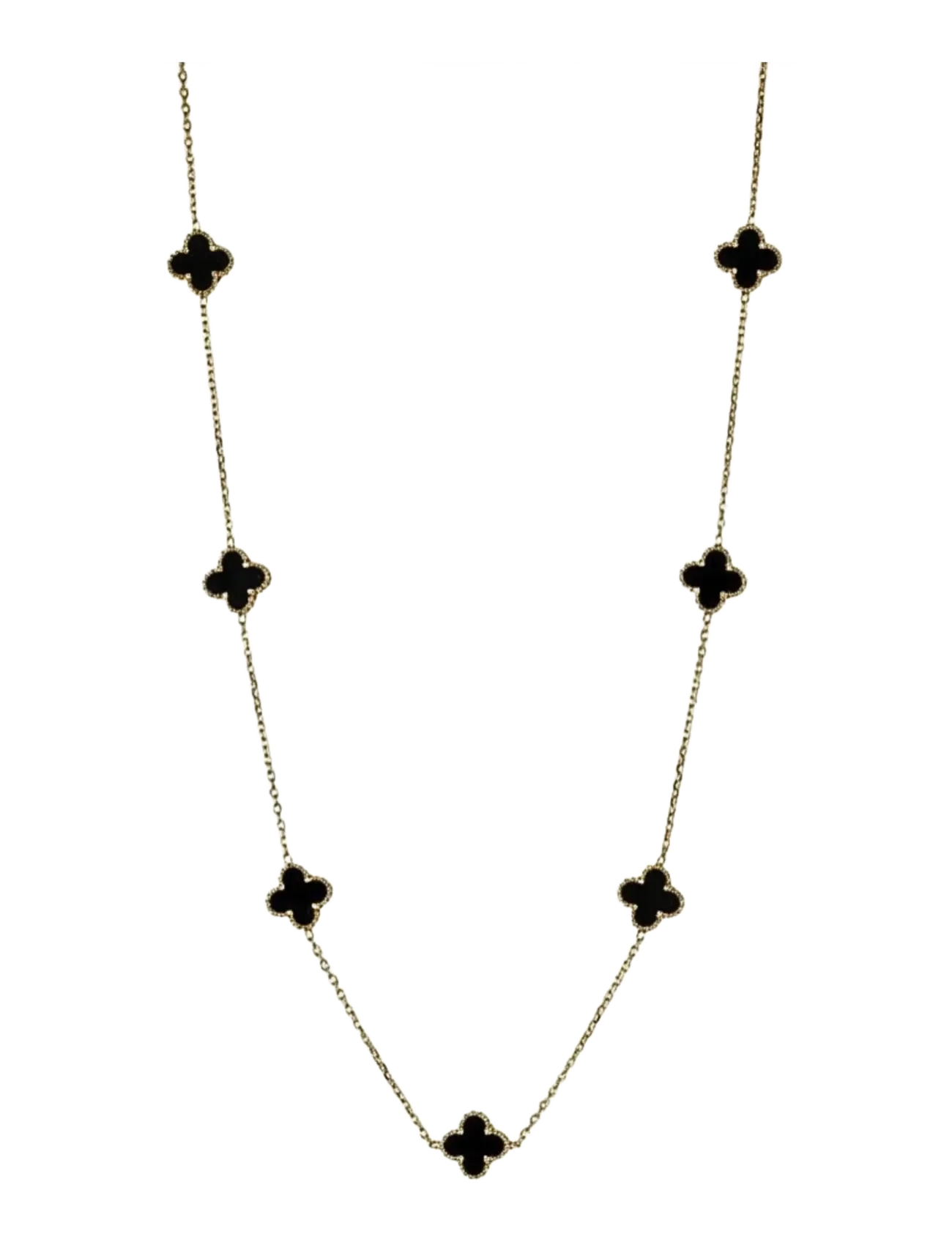 Bud To Rose Clover Multi Enamel Necklace Black/Gold - Bud To Rose - GOLD / gold