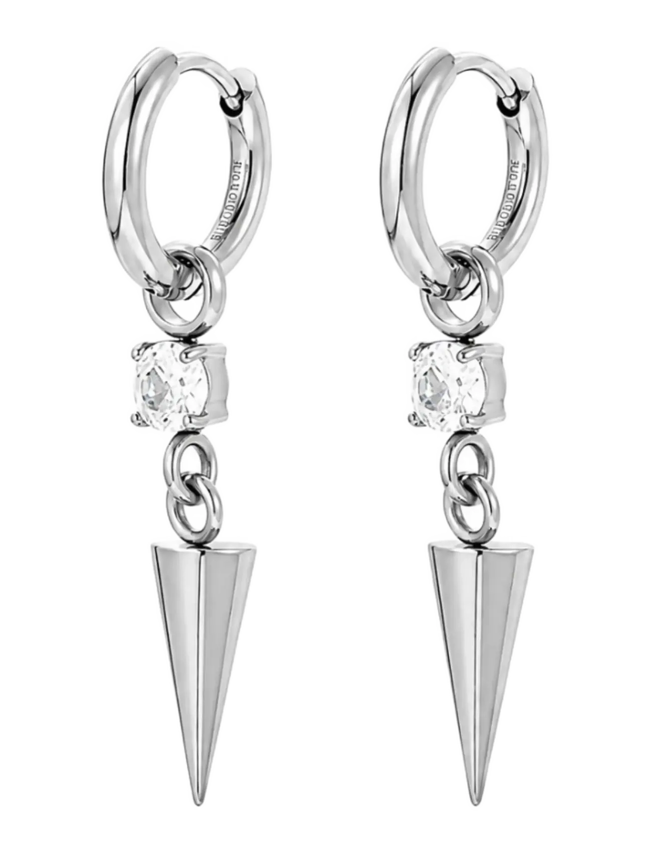 Bud To Rose Spike Crystal Earring Clear/Gold - Øreringe - SILVER / silver