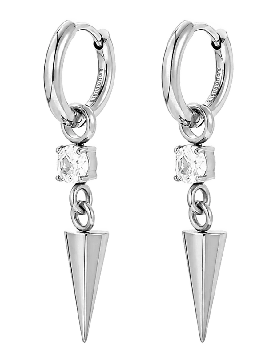 Bud To Rose - Spike Crystal Earring Clear/Gold - Øreringe med vedhæng - silver - 1