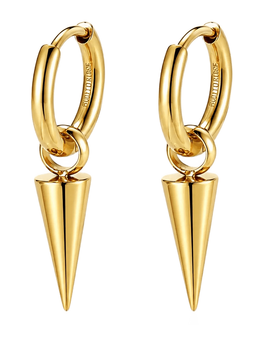 Bud To Rose - Spike Earring Gold - kreolen - gold - 1