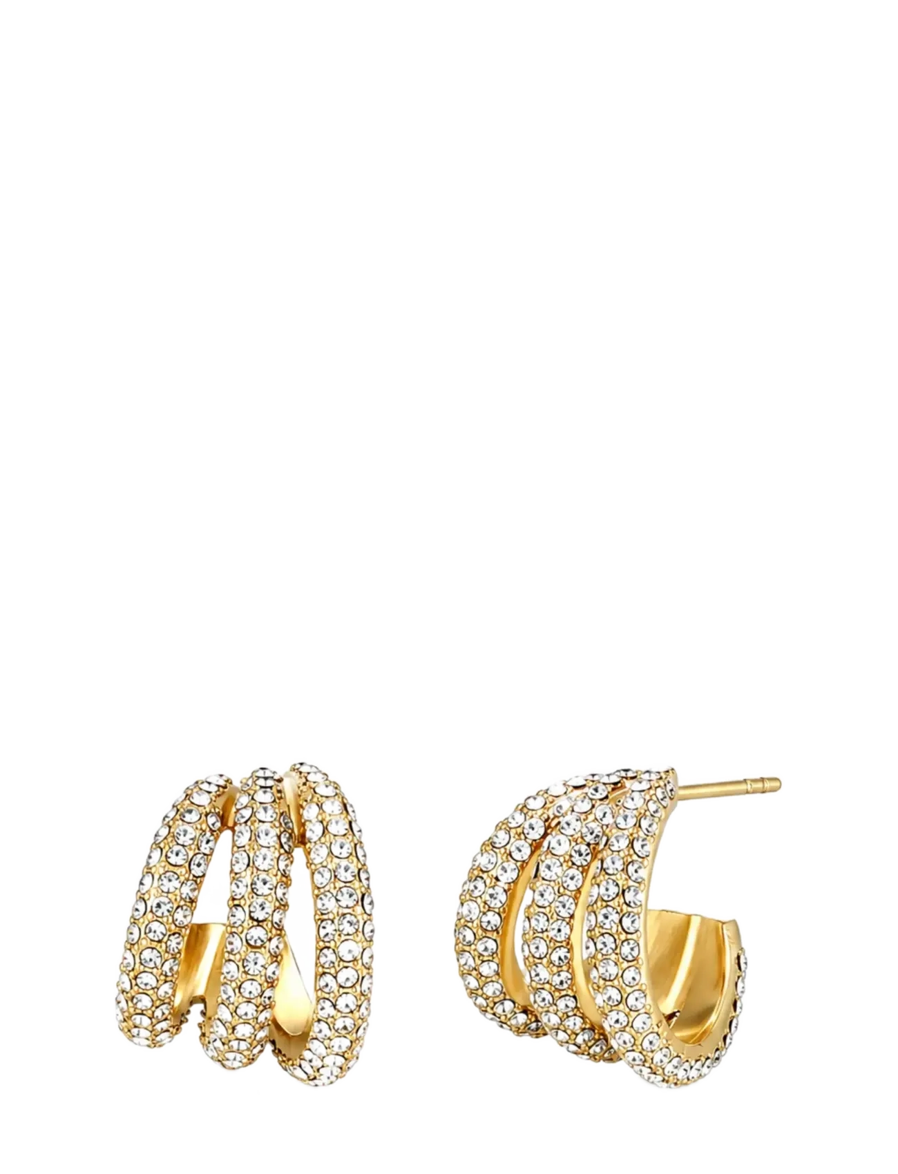 Bud To Rose Iris Trio Earring Clear/Silver - Bud To Rose - GOLD / gold