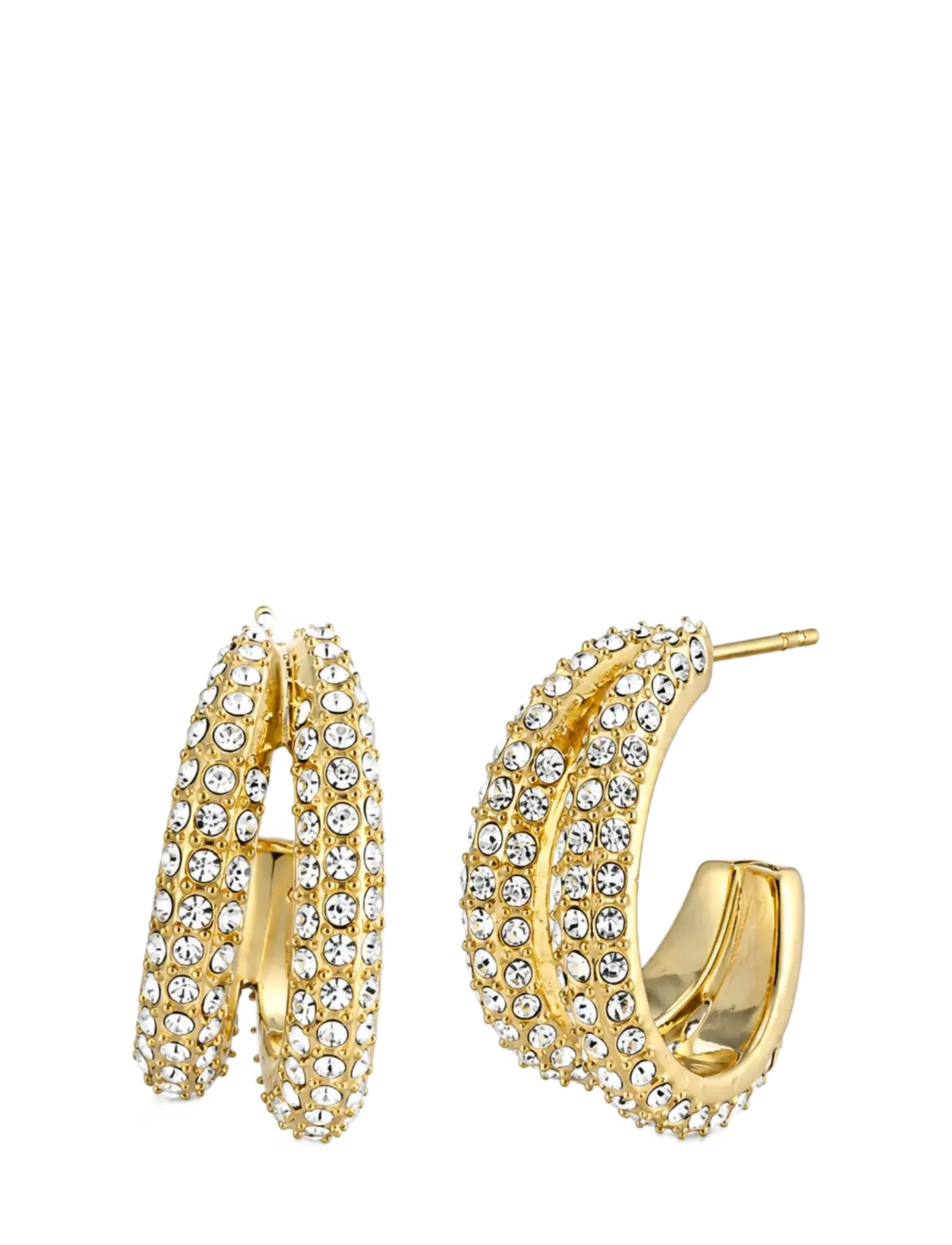 Bud To Rose Iris Duo Earring Clear/Gold - Bud To Rose - GOLD / gold