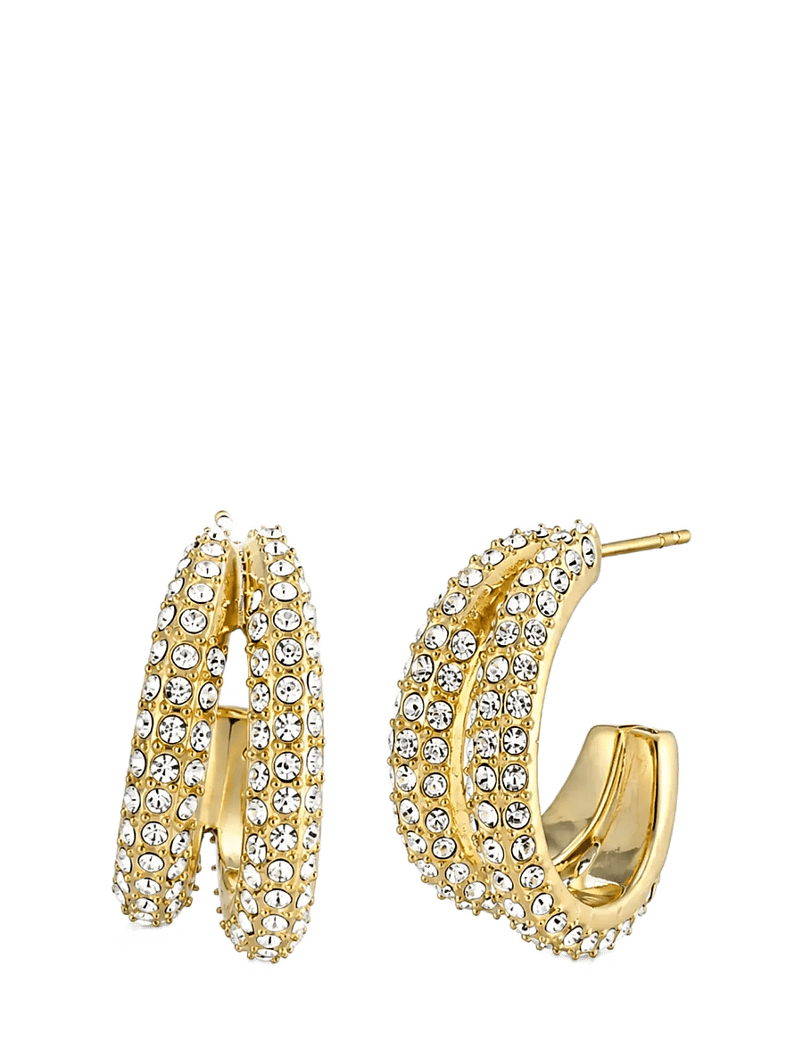 Bud To Rose - Iris Duo Earring Clear/Gold - hopen - gold - 1