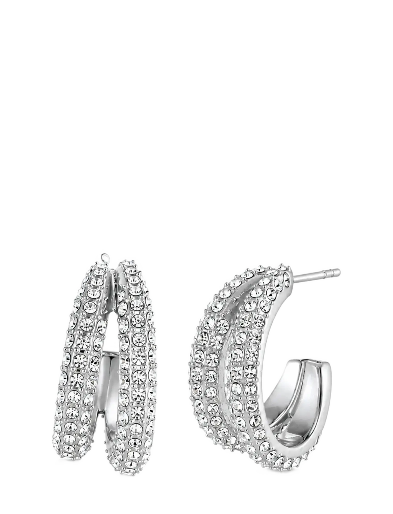 Bud To Rose Iris Duo Earring Clear/Gold - Bud To Rose - SILVER / silver