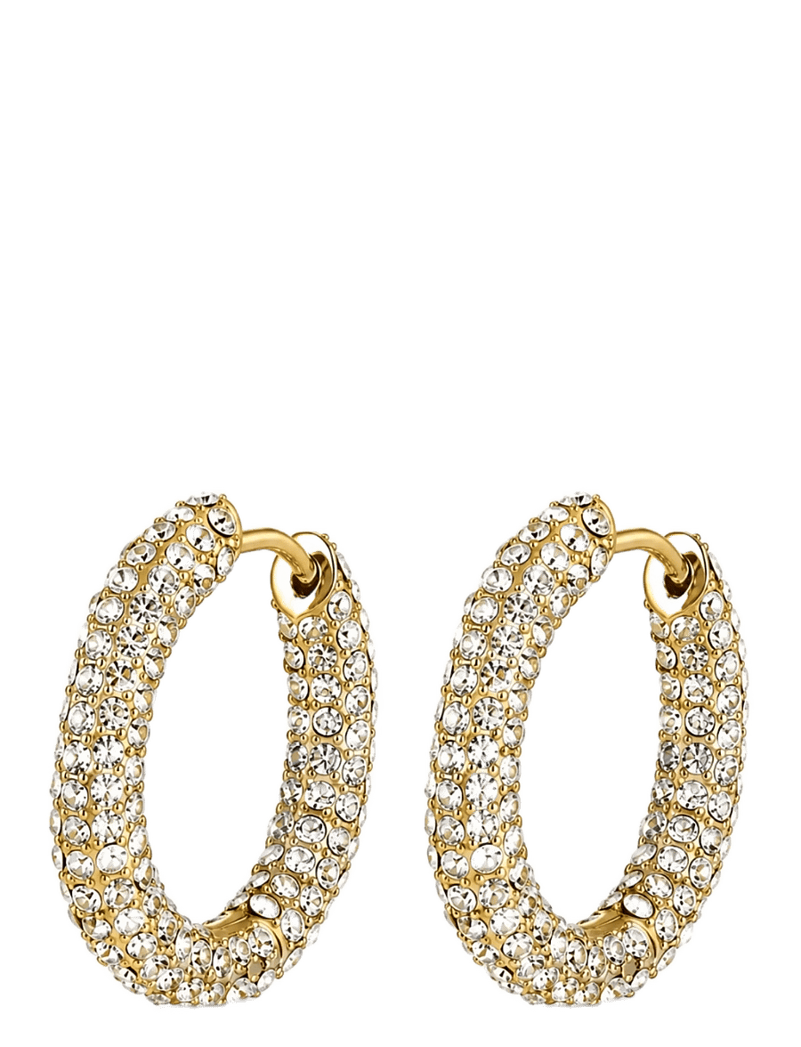 Bud To Rose - Iris Crystal Earring Clear/Gold - kreolen - gold - 0