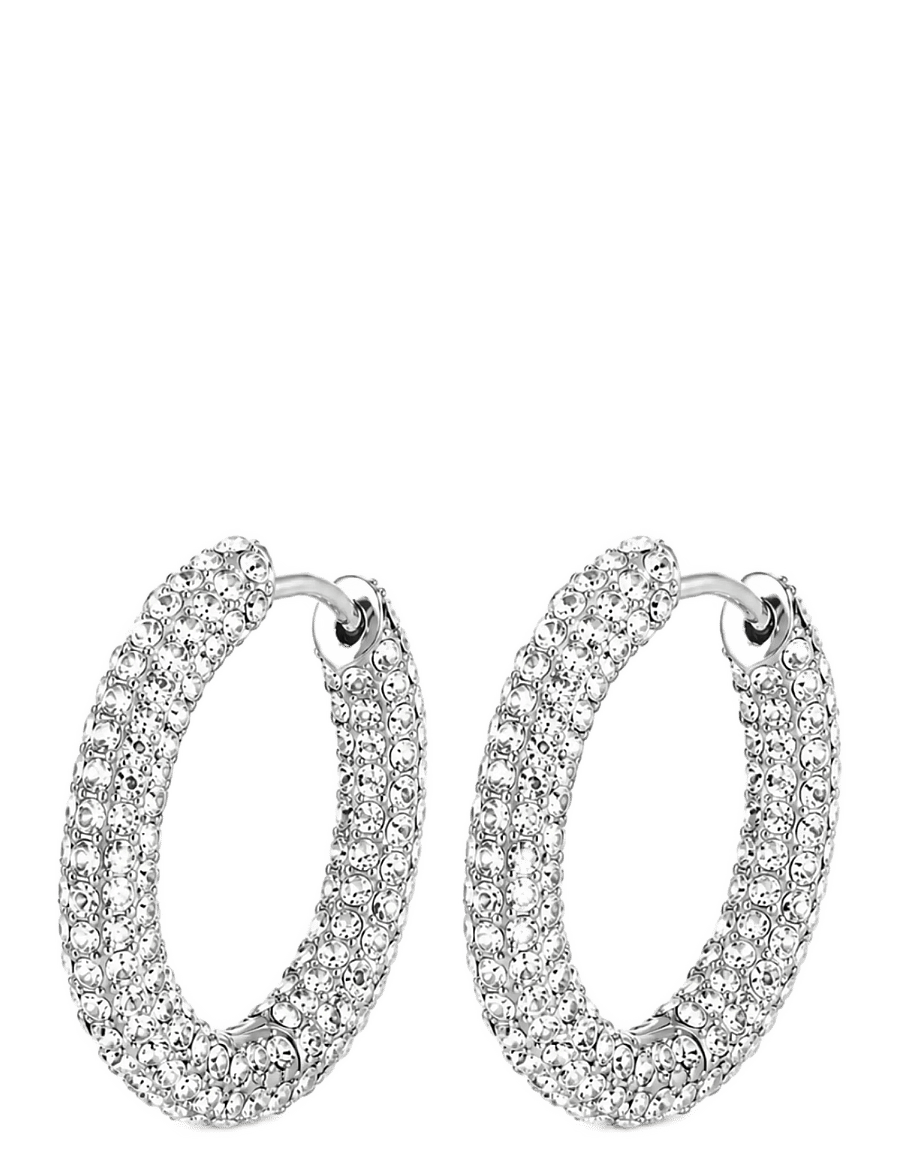 Bud To Rose - Iris Crystal Earring Clear/Gold - creoler & hoops - silver - 0