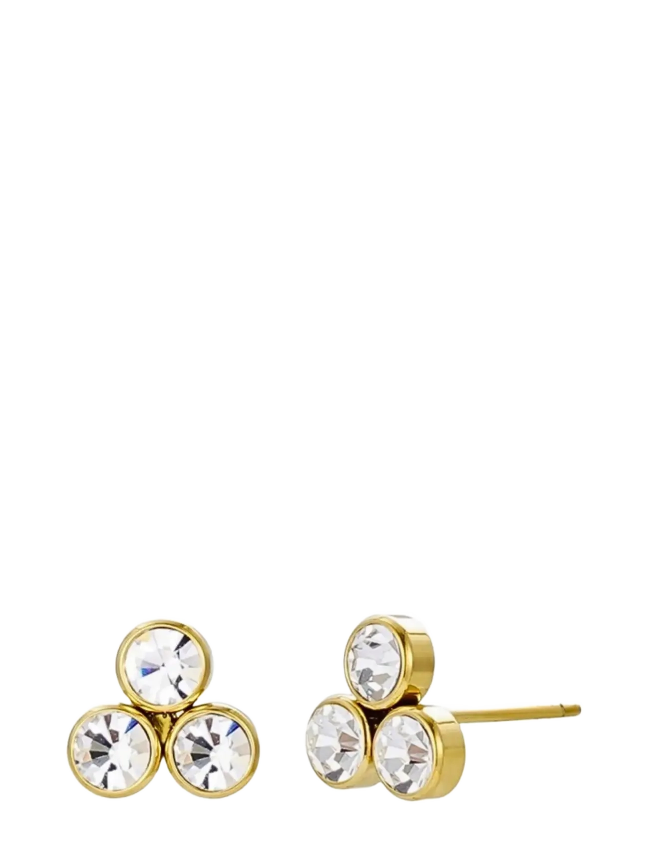 Bud To Rose Lima Trio Earring Clear/Gold - Ohrstecker - GOLD / gold
