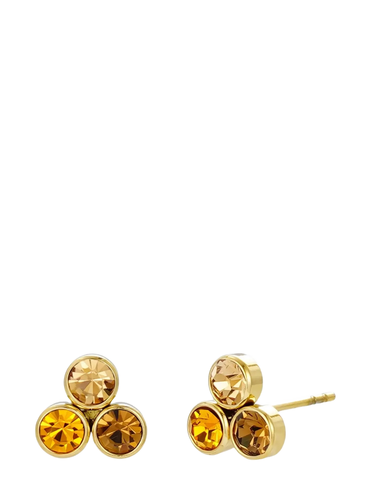 Bud To Rose Lima Trio Earring Amber/Gold - Ohrstecker - GOLD / gold