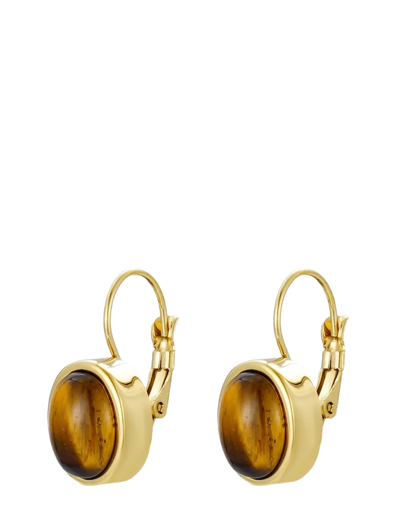 Bud To Rose Retro Earring Brown/Gold - Øreringe - GOLD / gold