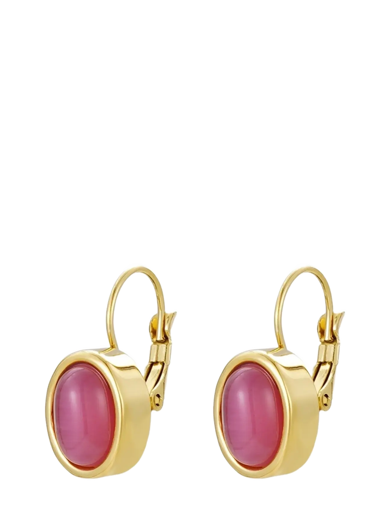 Bud To Rose Retro Earring Pink/Gold - Øreringe - GOLD / gold